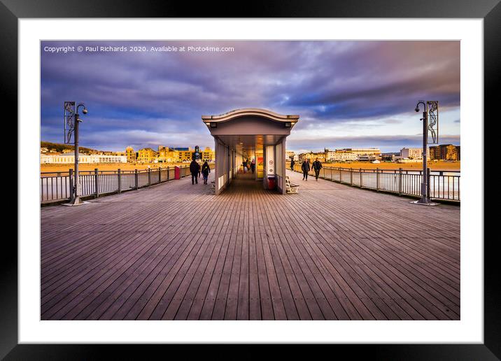 Western Super Mare Pier Framed Mounted Print by Paul Richards