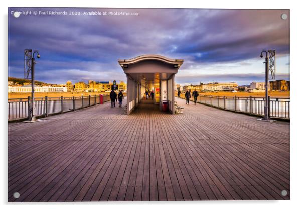 Western Super Mare Pier Acrylic by Paul Richards