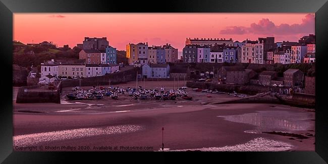 TENBY BLUSH Framed Print by Rhodri Phillips