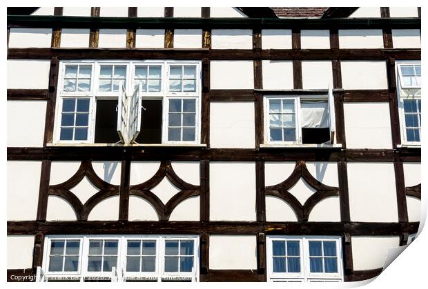 Timber-framed medieval house Print by Frank Bach