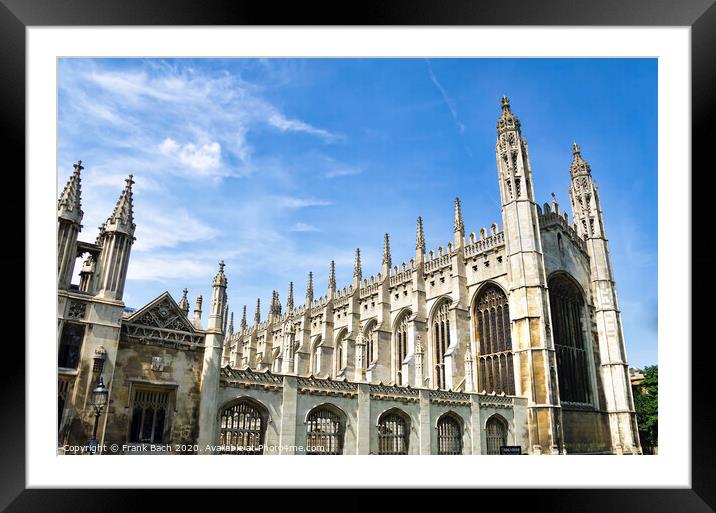 Kings college chapel Cambridge  Framed Mounted Print by Frank Bach