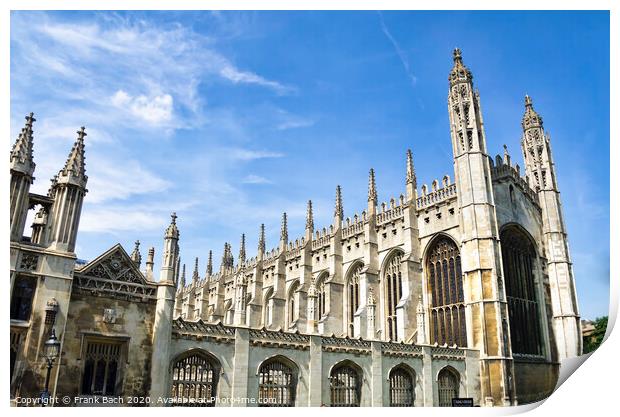 Kings college chapel Cambridge  Print by Frank Bach