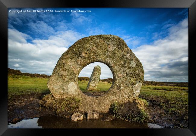 Men-an-tol, in Cornwall Framed Print by Paul Richards