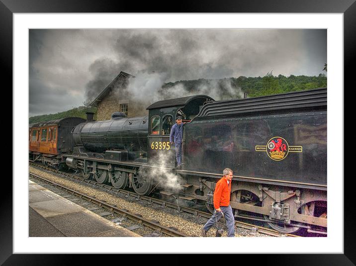 Steam Train No.63395 Framed Mounted Print by Trevor Kersley RIP