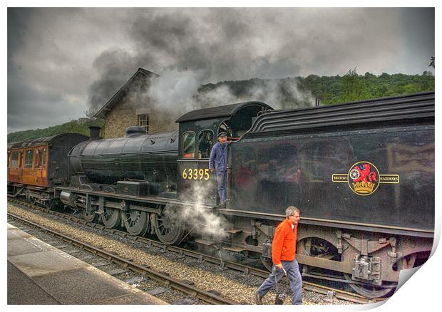 Steam Train No.63395 Print by Trevor Kersley RIP