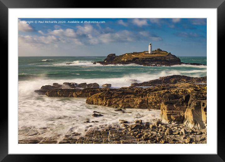 Godrevy lighthouse Framed Mounted Print by Paul Richards