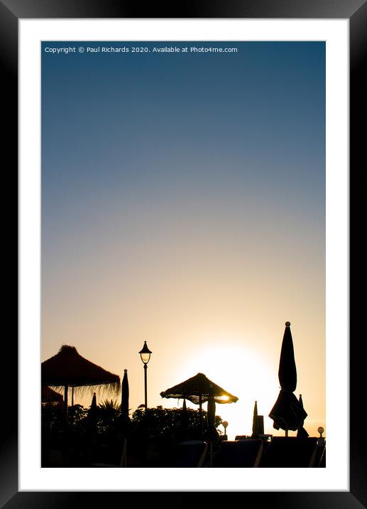 Sunset in Tenerife Framed Mounted Print by Paul Richards
