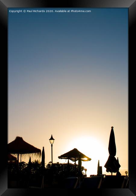 Sunset in Tenerife Framed Print by Paul Richards