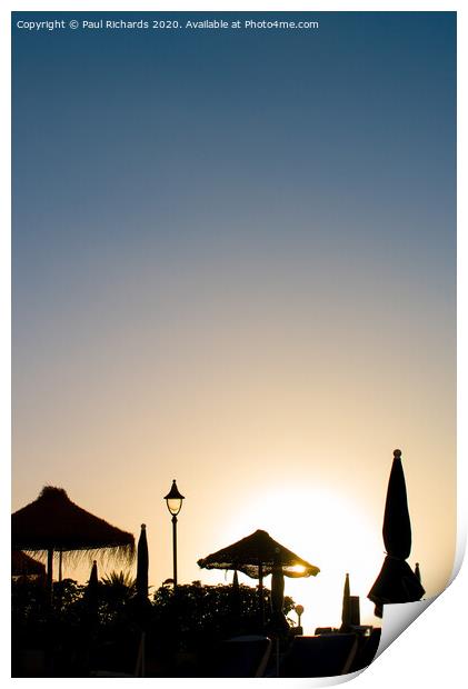 Sunset in Tenerife Print by Paul Richards