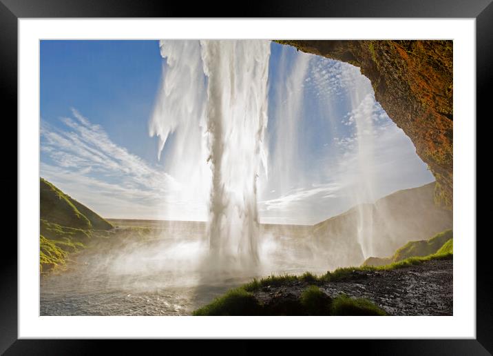 Seljalandsfoss Waterfall, Iceland Framed Mounted Print by Arterra 
