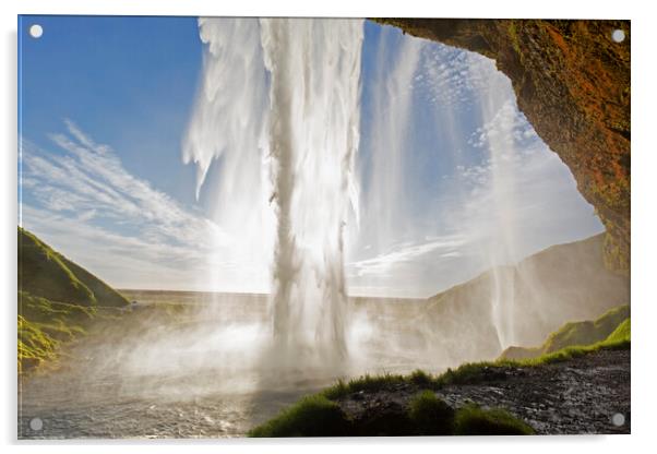 Seljalandsfoss Waterfall, Iceland Acrylic by Arterra 