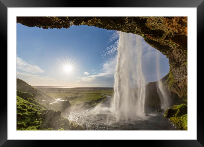 Seljalandsfoss Waterfall, South Iceland Framed Mounted Print by Arterra 