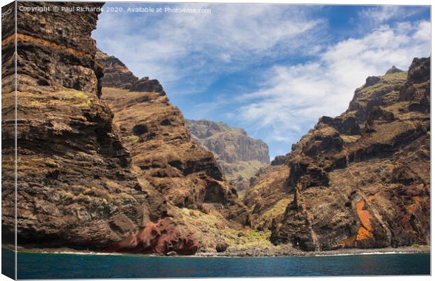 Cliffs in Tenerife Canvas Print by Paul Richards