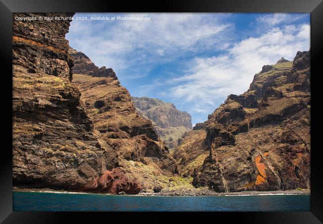 Cliffs in Tenerife Framed Print by Paul Richards