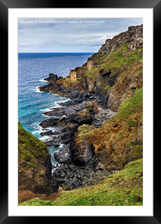 Botallack mines Framed Mounted Print by Paul Richards