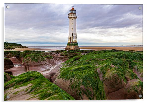 New Brighton Lighthouse  Acrylic by Gary chadbond
