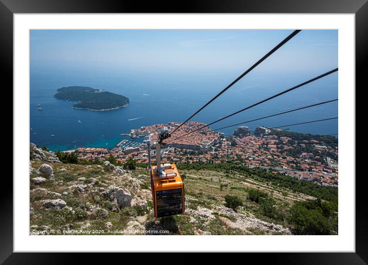 Dubrovnik Cable Car Framed Mounted Print by Rob McAvoy