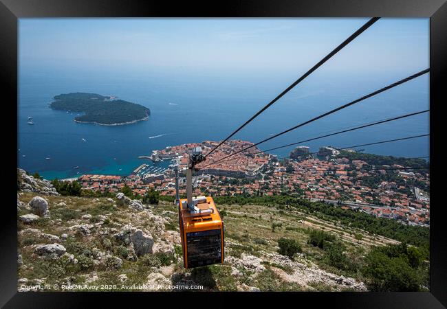 Dubrovnik Cable Car Framed Print by Rob McAvoy