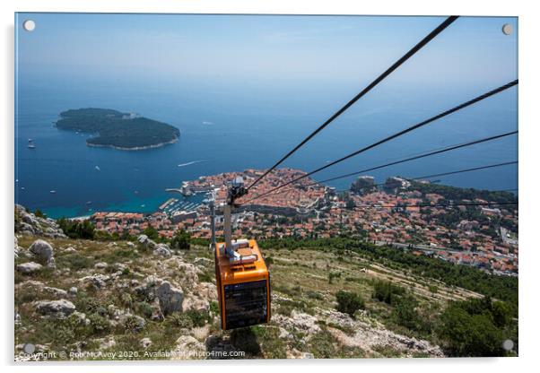 Dubrovnik Cable Car Acrylic by Rob McAvoy