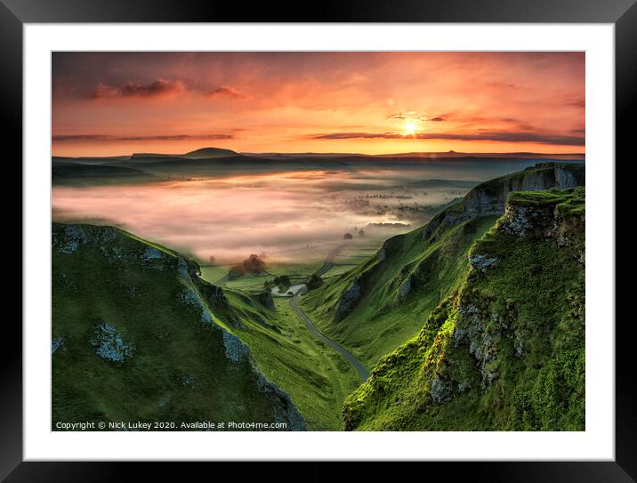 Hope Valley mist Framed Mounted Print by Nick Lukey