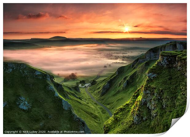Hope Valley mist Print by Nick Lukey