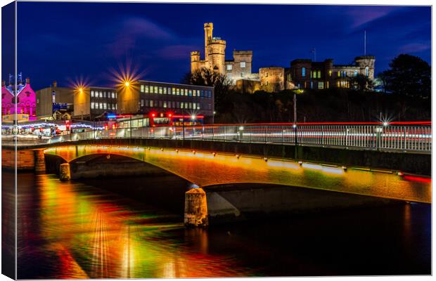 Inverness Castle at Night Canvas Print by John Frid