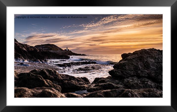 Sunrise at Bracelet Bay on Gower Framed Mounted Print by RICHARD MOULT