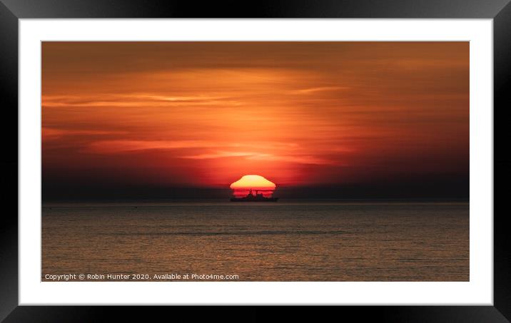 Sunrise at Sea Framed Mounted Print by Robin Hunter