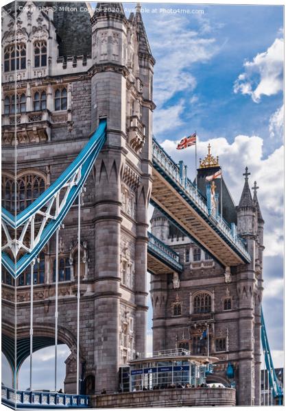 Towers of Tower Bridge Canvas Print by Milton Cogheil