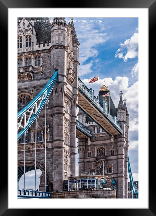 Towers of Tower Bridge Framed Mounted Print by Milton Cogheil