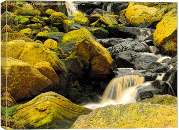 Majestic Autumn Waterfall Canvas Print by Andy Smith