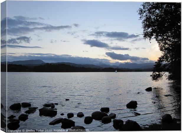 Windermere Sunset  Canvas Print by Shelley Tudor
