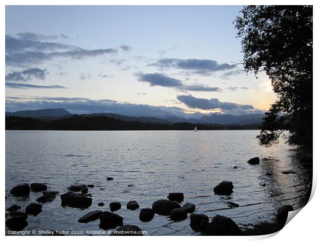 Windermere Sunset  Print by Shelley Tudor