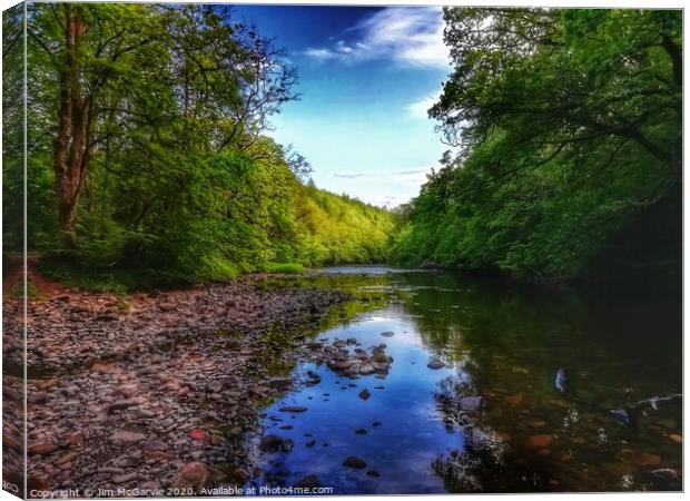 RIVER AYR REFLECTIONS  Canvas Print by Jim McGarvie
