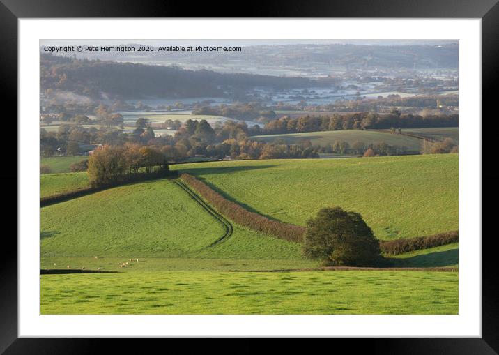 Mid Devon in the Exe valley area Framed Mounted Print by Pete Hemington
