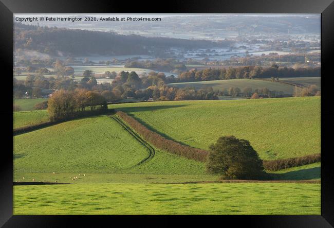 Mid Devon in the Exe valley area Framed Print by Pete Hemington