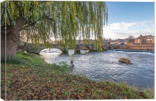 Old Dee Bridge Chester Canvas Print by Jonathon barnett