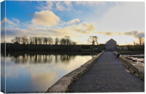 The Mill at Carew Castle Canvas Print by Jonathan Moulton