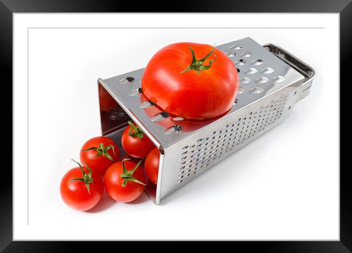 Grate tomatoes Framed Mounted Print by Paul Richards