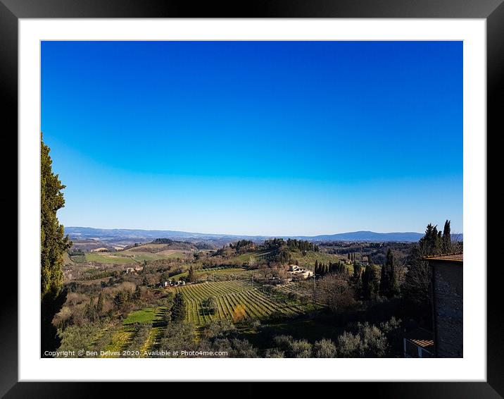Tuscan sky Framed Mounted Print by Ben Delves