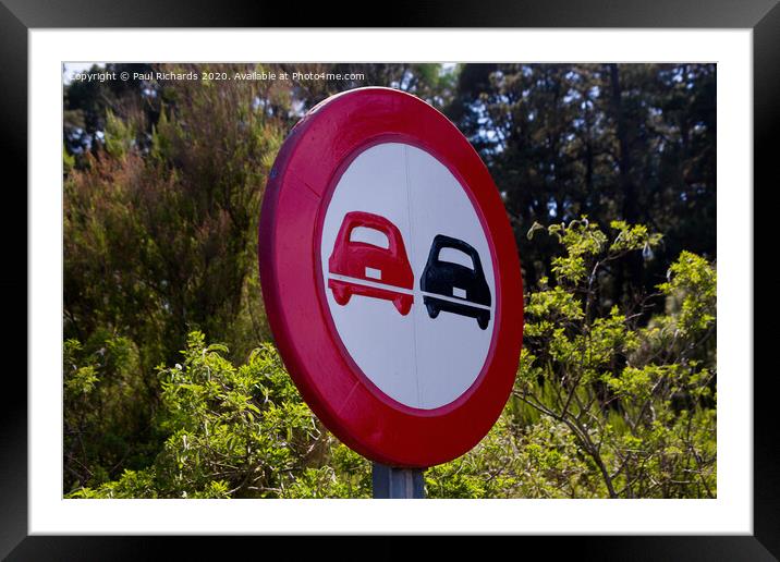 Road sign Framed Mounted Print by Paul Richards