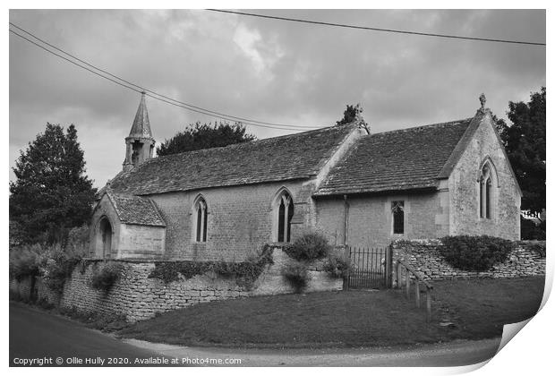 Corston church near Malmesbury Wiltshire Print by Ollie Hully