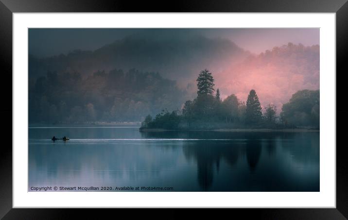 Loch Achray Sunset Framed Mounted Print by Stewart Mcquillian