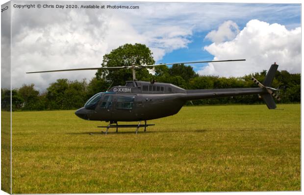 Bell 206 JetRanger Canvas Print by Chris Day