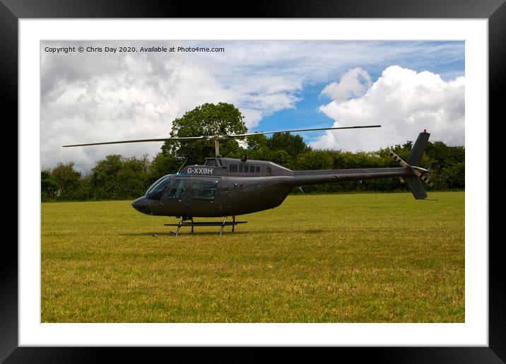Bell 206 JetRanger Framed Mounted Print by Chris Day