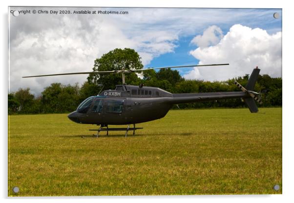 Bell 206 JetRanger Acrylic by Chris Day