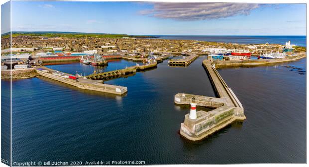Fraserburgh Harbour From The Air Canvas Print by Bill Buchan