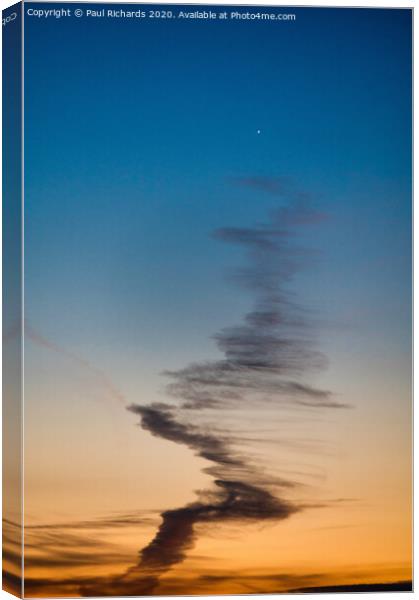 Sunset cloud Canvas Print by Paul Richards