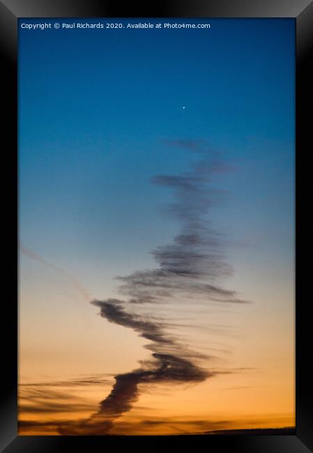 Sunset cloud Framed Print by Paul Richards