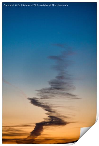 Sunset cloud Print by Paul Richards